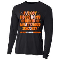 I've Got Holes In My Brain Multiple Sclerosis Awareness MS Cooling Performance Long Sleeve Crew