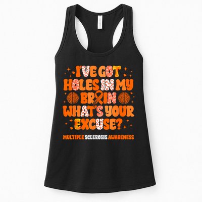 I've Got Holes In My Brain Multiple Sclerosis Awareness MS Womens Tank Top