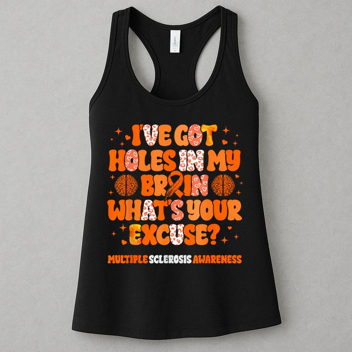 I've Got Holes In My Brain Multiple Sclerosis Awareness MS Womens Tank Top
