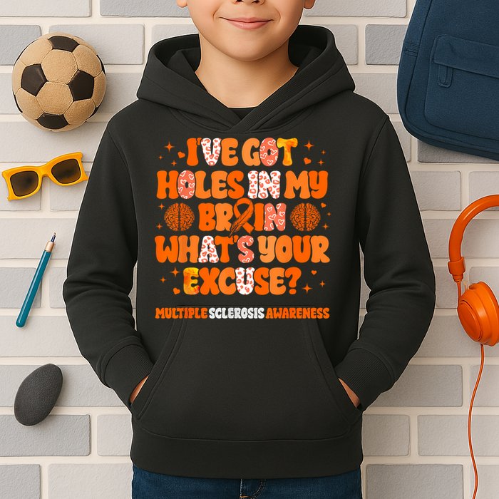 I've Got Holes In My Brain Multiple Sclerosis Awareness MS Kids Hoodie