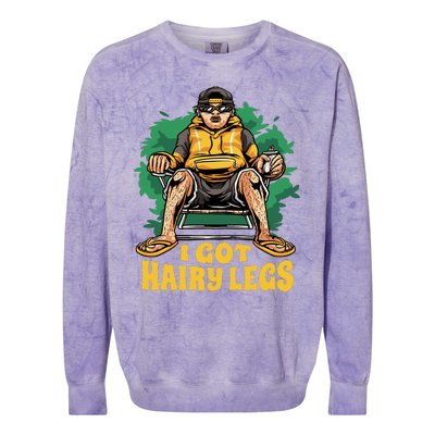 I Got Hairy Legs Colorblast Crewneck Sweatshirt