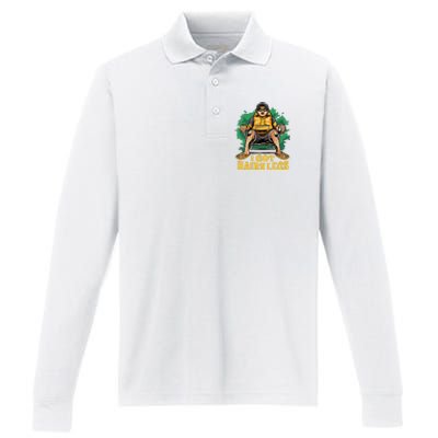 I Got Hairy Legs Performance Long Sleeve Polo