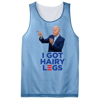 I Got Hairy Legs Funny Joe Biden Logo Parody Meme Mesh Reversible Basketball Jersey Tank