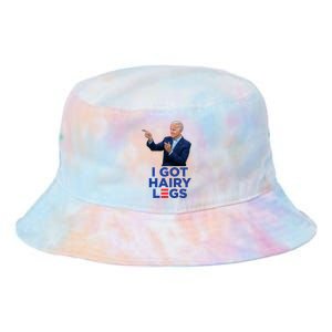 I Got Hairy Legs Funny Joe Biden Logo Parody Meme Tie Dye Newport Bucket Hat