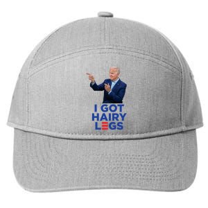 I Got Hairy Legs Funny Joe Biden Logo Parody Meme 7-Panel Snapback Hat