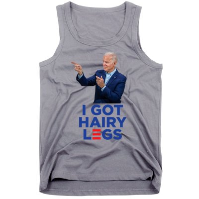 I Got Hairy Legs Funny Joe Biden Logo Parody Meme Tank Top