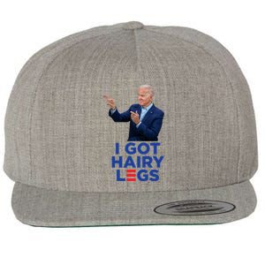 I Got Hairy Legs Funny Joe Biden Logo Parody Meme Wool Snapback Cap