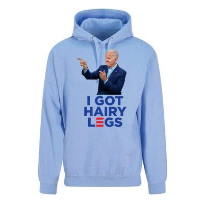 I Got Hairy Legs Funny Joe Biden Logo Parody Meme Unisex Surf Hoodie