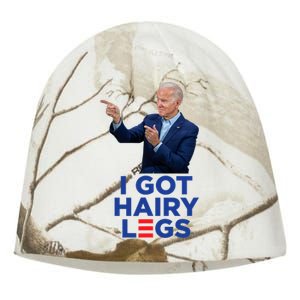 I Got Hairy Legs Funny Joe Biden Logo Parody Meme Kati - Camo Knit Beanie