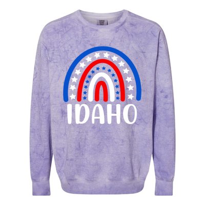 Idaho Gift I Love Idaho Usa Gift Colorblast Crewneck Sweatshirt