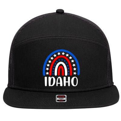 Idaho Gift I Love Idaho Usa Gift 7 Panel Mesh Trucker Snapback Hat