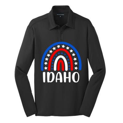 Idaho Gift I Love Idaho Usa Gift Silk Touch Performance Long Sleeve Polo