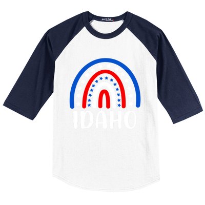 Idaho Gift I Love Idaho Usa Gift Baseball Sleeve Shirt