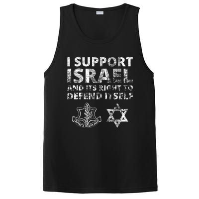 Idf Grunge I Support Israel And Its Right To Defend Itself PosiCharge Competitor Tank