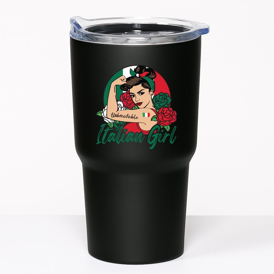 Italia Girl Italy Woman Italian Flag Tumbler
