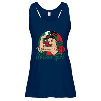 Italia Girl Italy Woman Italian Flag Ladies Essential Flowy Tank