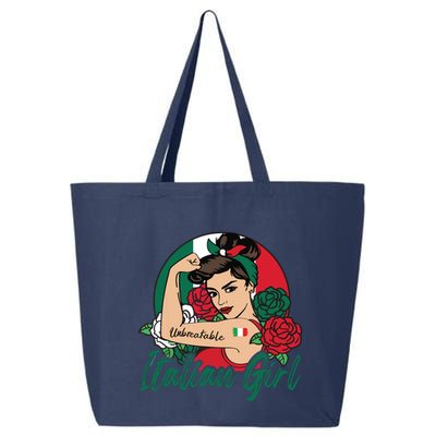 Italia Girl Italy Woman Italian Flag 25L Jumbo Tote
