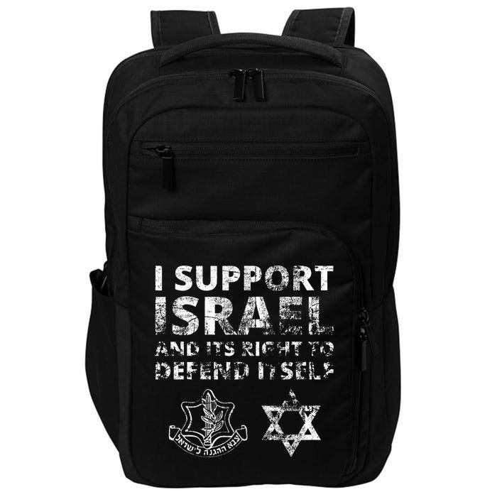 IDF Grunge I Support Israel and its Right to Defend Itself Impact Tech Backpack