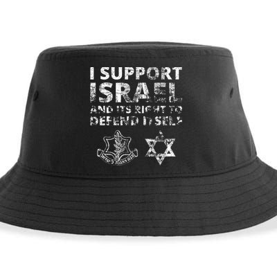 IDF Grunge I Support Israel and its Right to Defend Itself Sustainable Bucket Hat