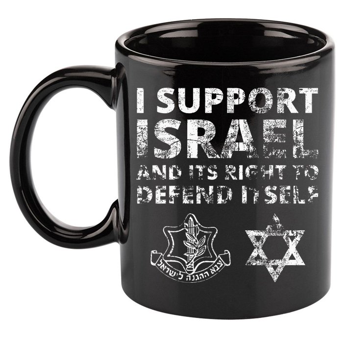IDF Grunge I Support Israel and its Right to Defend Itself 11oz C Handle Ceramic Mug