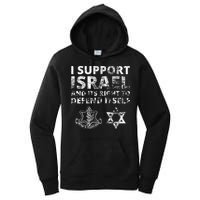 IDF Grunge I Support Israel and its Right to Defend Itself Women's Pullover Hoodie