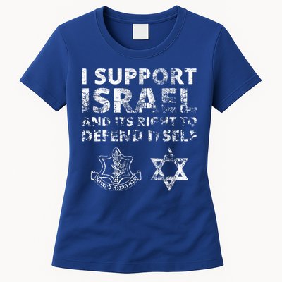 IDF Grunge I Support Israel and its Right to Defend Itself Womens T-Shirt