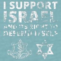 IDF Grunge I Support Israel and its Right to Defend Itself Sueded Cloud Jersey T-Shirt