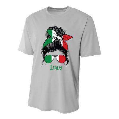 Italian Girl Italy Girl Italia Woman Flag Youth Performance Sprint T-Shirt