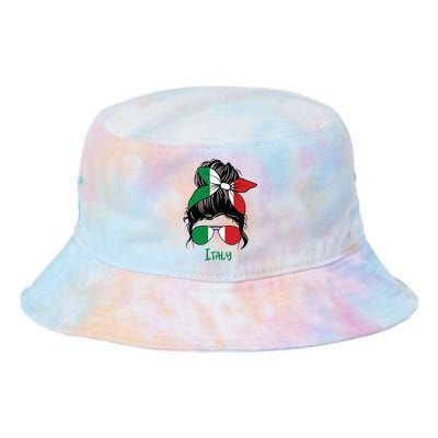 Italian Girl Italy Girl Italia Woman Flag Tie Dye Newport Bucket Hat