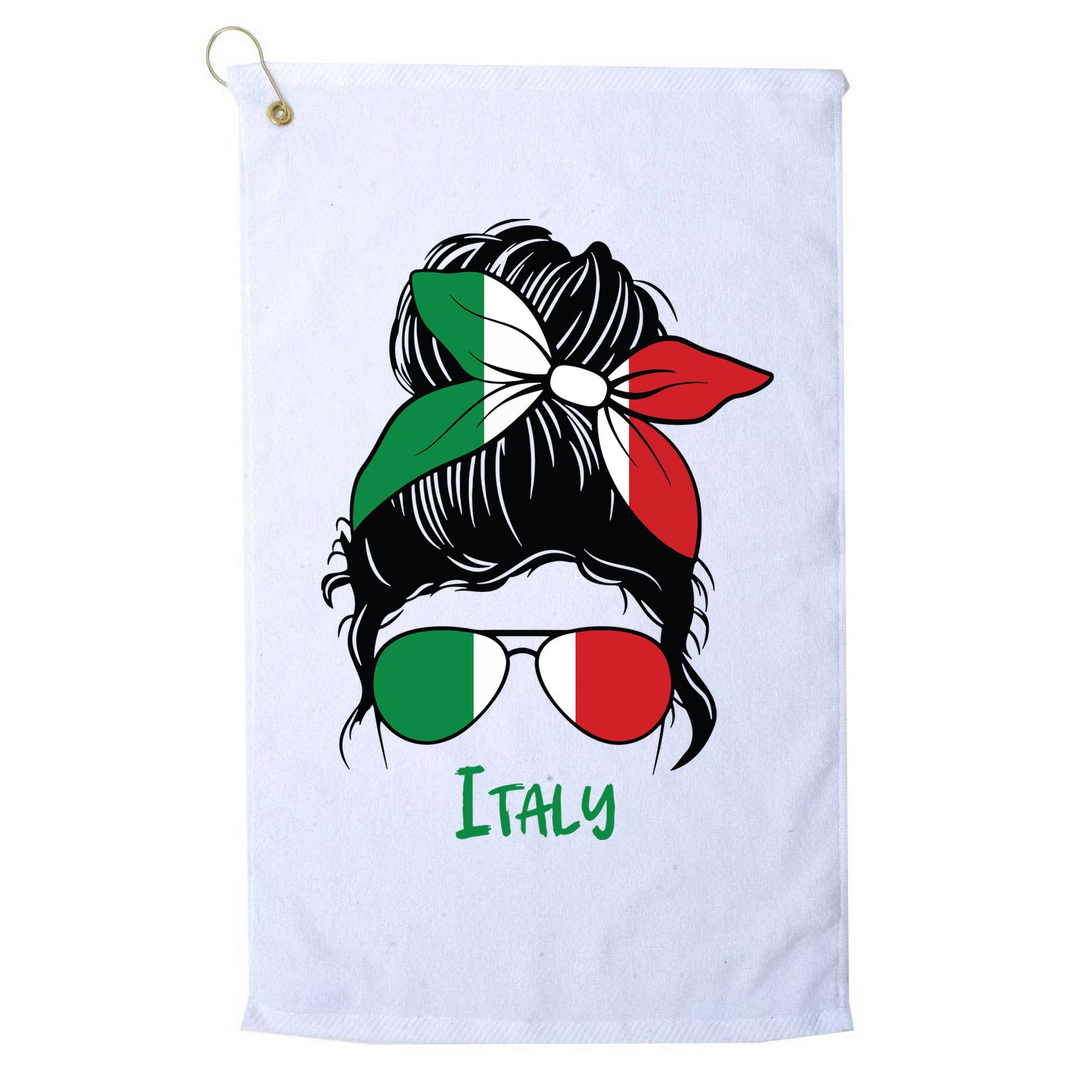 Italian Girl Italy Girl Italia Woman Flag Golf Towel