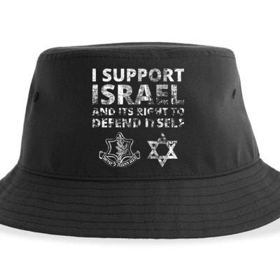 Idf Grunge I Support Israel And Its Right To Defend Itself Sustainable Bucket Hat