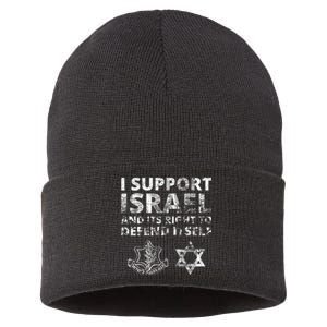 Idf Grunge I Support Israel And Its Right To Defend Itself Sustainable Knit Beanie