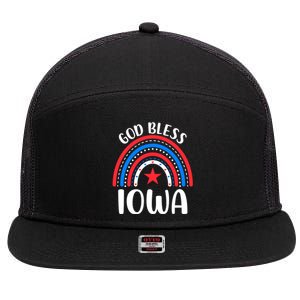 Iowa Gift I Love Iowa Usa Great Gift 7 Panel Mesh Trucker Snapback Hat