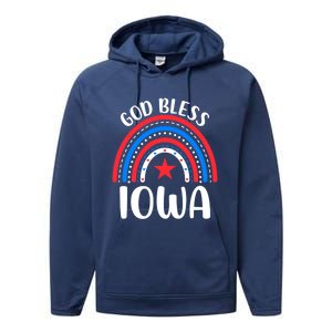 Iowa Gift I Love Iowa Usa Great Gift Performance Fleece Hoodie