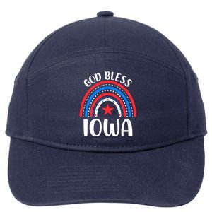 Iowa Gift I Love Iowa Usa Great Gift 7-Panel Snapback Hat