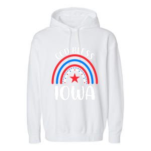 Iowa Gift I Love Iowa Usa Great Gift Garment-Dyed Fleece Hoodie