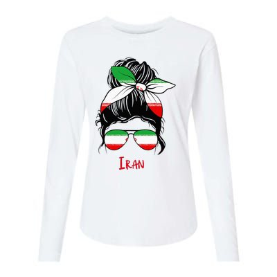 Iranian Girl Iran Girl Persian Woman Flag Womens Cotton Relaxed Long Sleeve T-Shirt