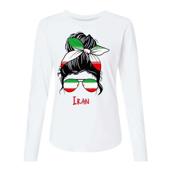 Iranian Girl Iran Girl Persian Woman Flag Womens Cotton Relaxed Long Sleeve T-Shirt