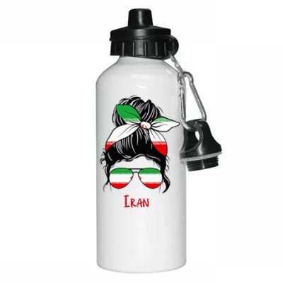 Iranian Girl Iran Girl Persian Woman Flag Aluminum Water Bottle 