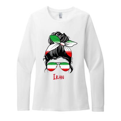 Iranian Girl Iran Girl Persian Woman Flag Womens CVC Long Sleeve Shirt