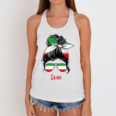 Iranian Girl Iran Girl Persian Woman Flag Women's Knotted Racerback Tank