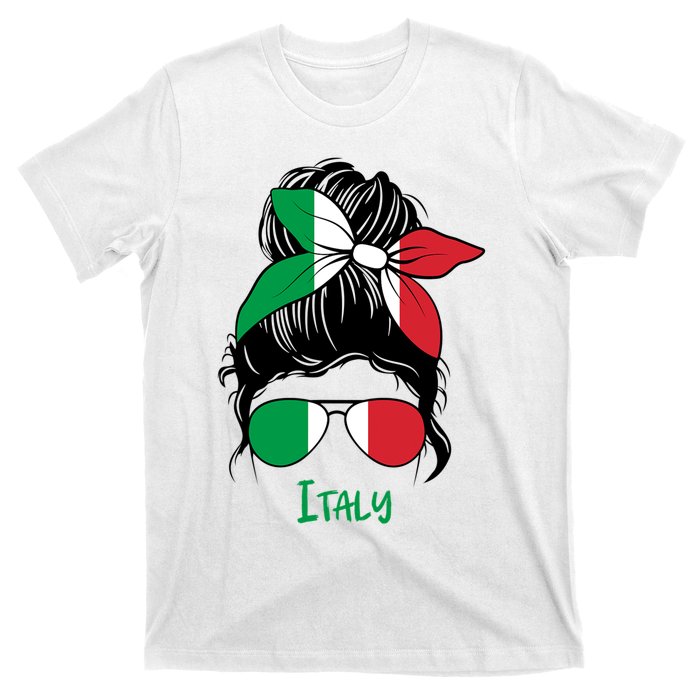 Italian Girl Italy Girl Italia Woman Flag T-Shirt