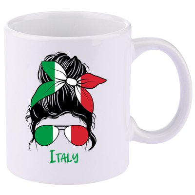 Italian Girl Italy Girl Italia Woman Flag 11oz C Handle Ceramic Mug