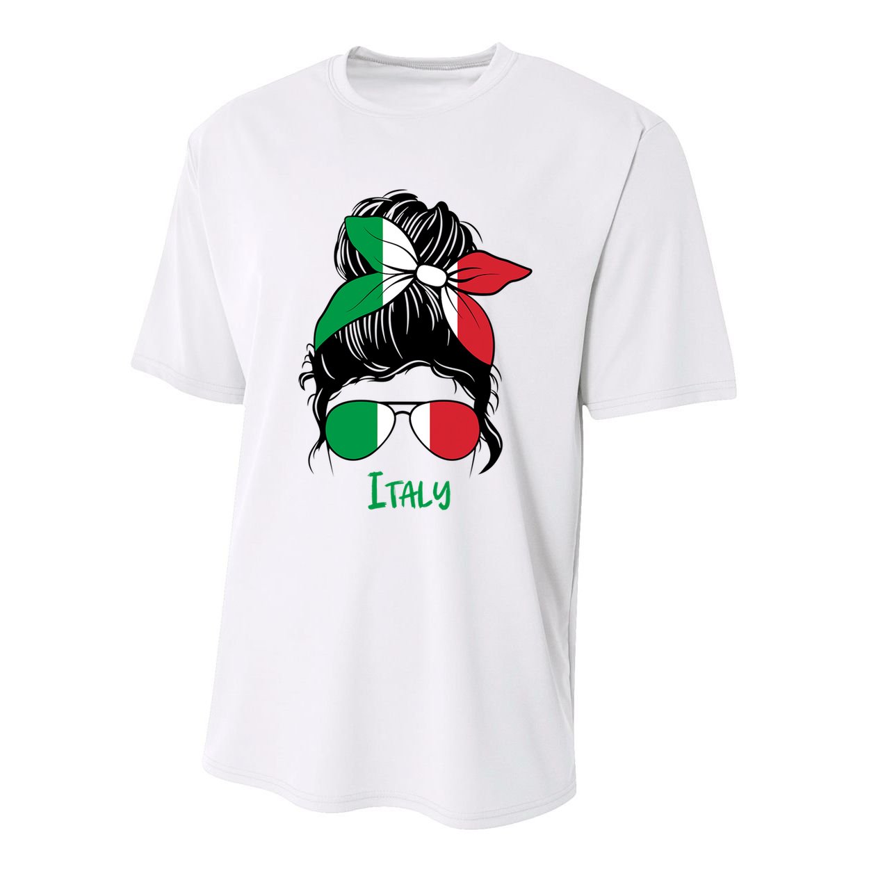 Italian Girl Italy Girl Italia Woman Flag Youth Performance Sprint T-Shirt