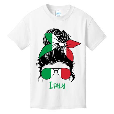 Italian Girl Italy Girl Italia Woman Flag Kids T-Shirt