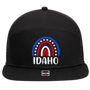 Idaho Gift I Love Idaho Usa Gift 7 Panel Mesh Trucker Snapback Hat