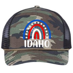 Idaho Gift I Love Idaho Usa Gift Retro Rope Trucker Hat Cap