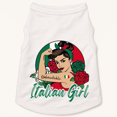 Italia Girl Italy Woman Italian Flag Doggie Tank