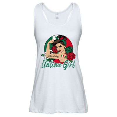 Italia Girl Italy Woman Italian Flag Ladies Essential Flowy Tank