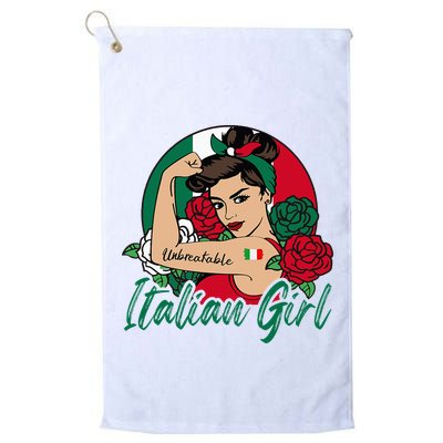 Italia Girl Italy Woman Italian Flag Golf Towel